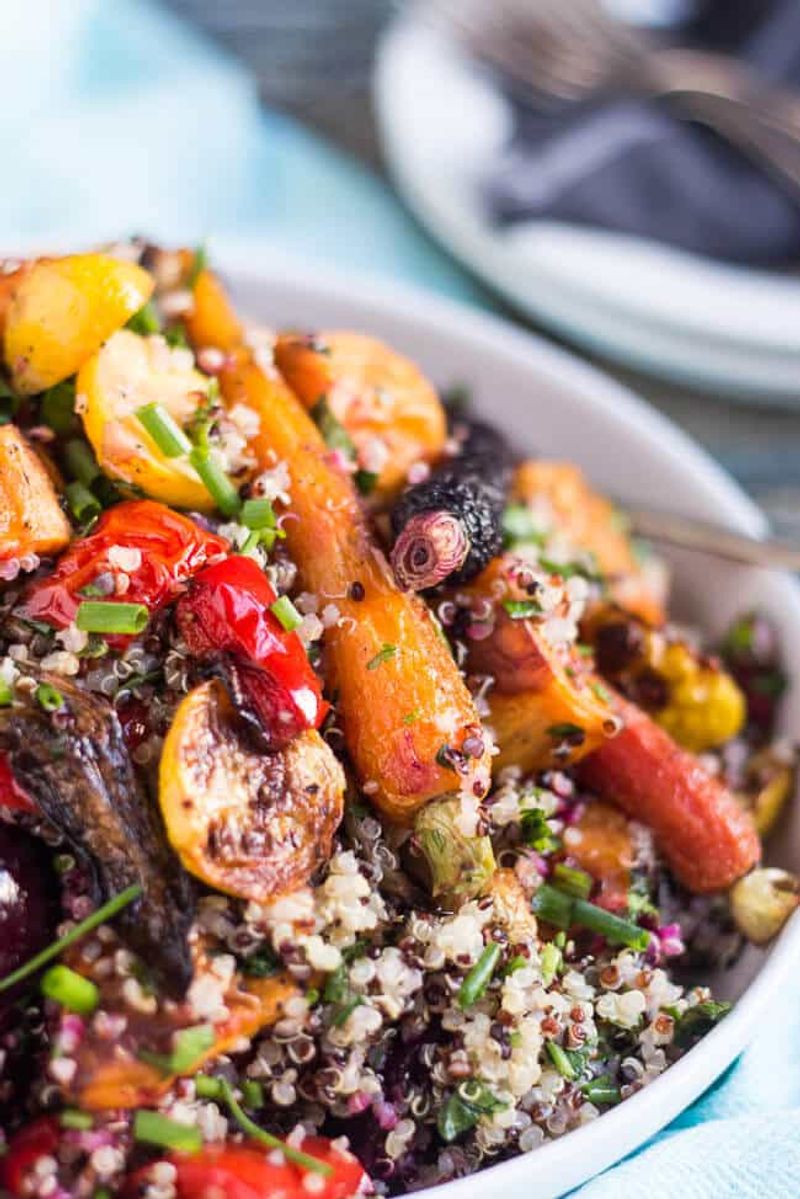 Roasted Veggie Quinoa Salad