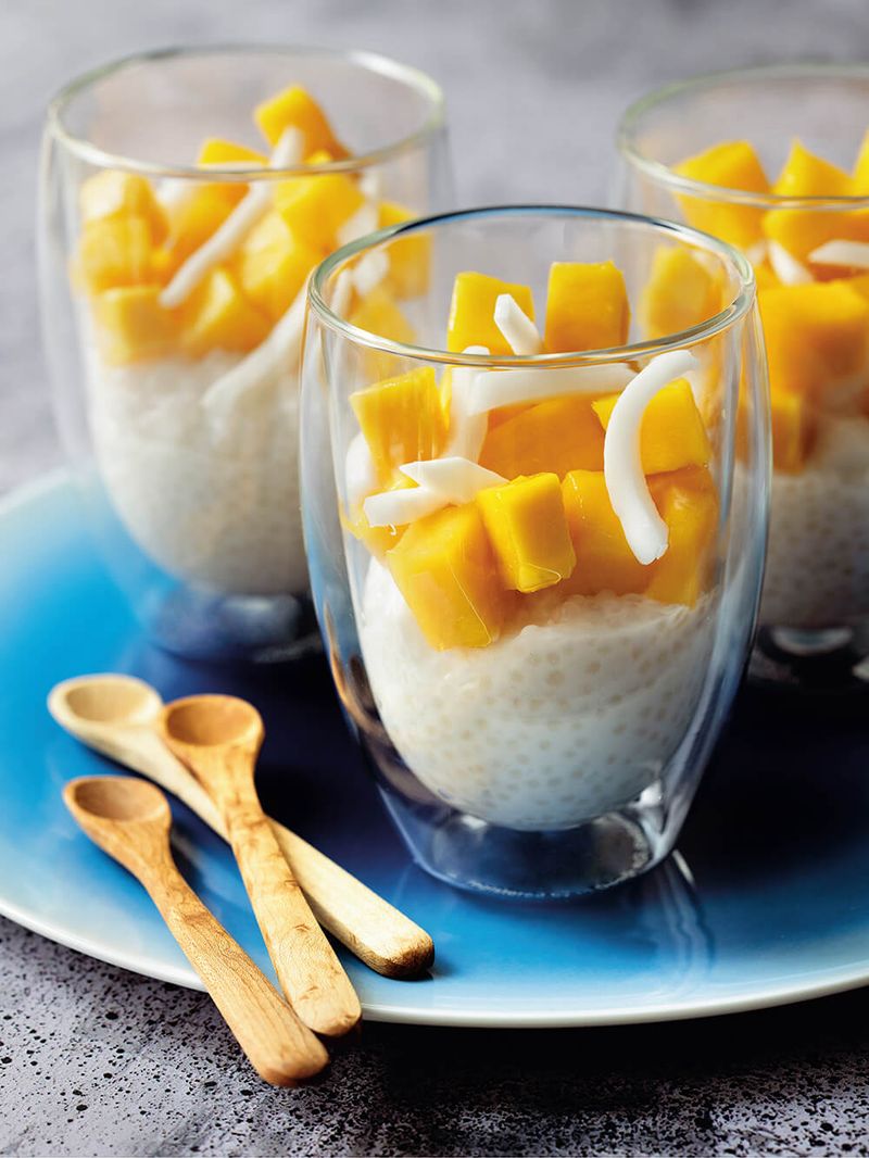 Mango Coconut Tapioca Pudding