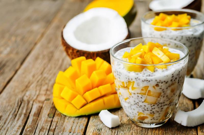 Mango Chia Pudding With Coconut Milk