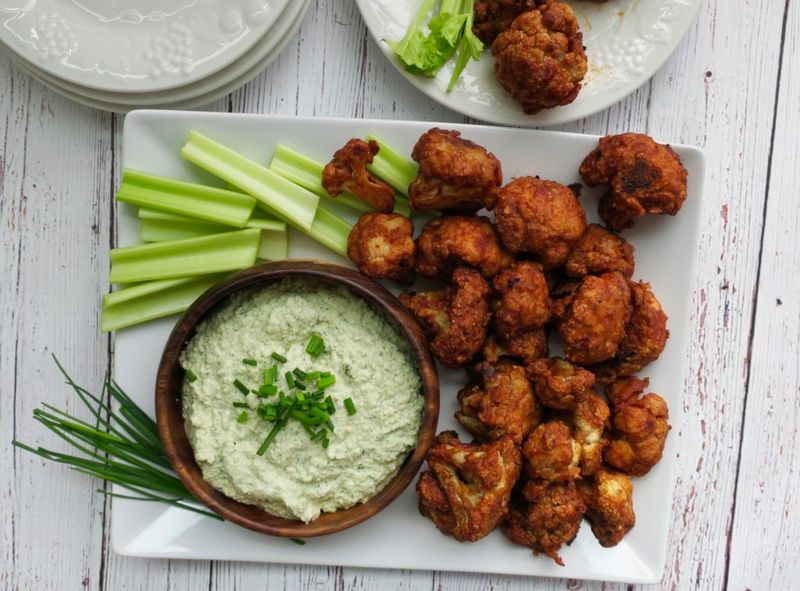 Cauliflower “Wings” With Ranch Dip