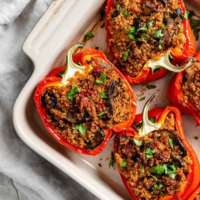 Quinoa-Stuffed Bell Peppers