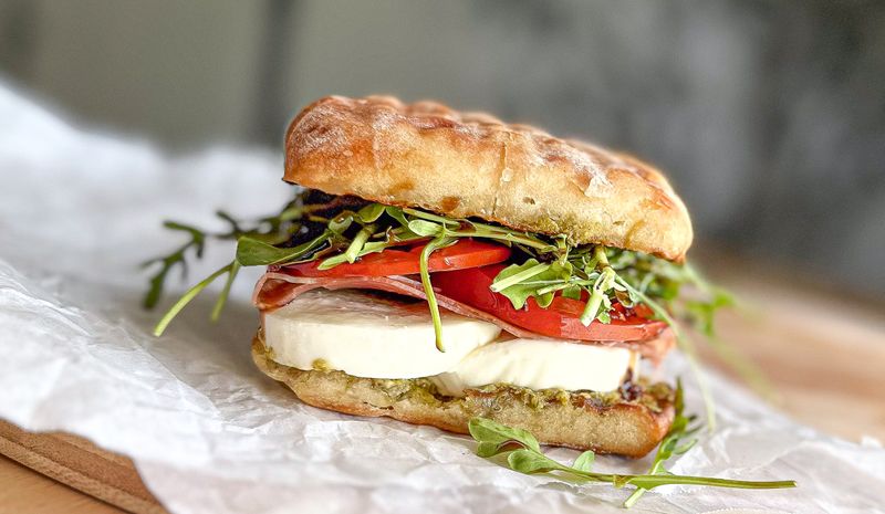 Caprese Sandwiches With Balsamic Glaze