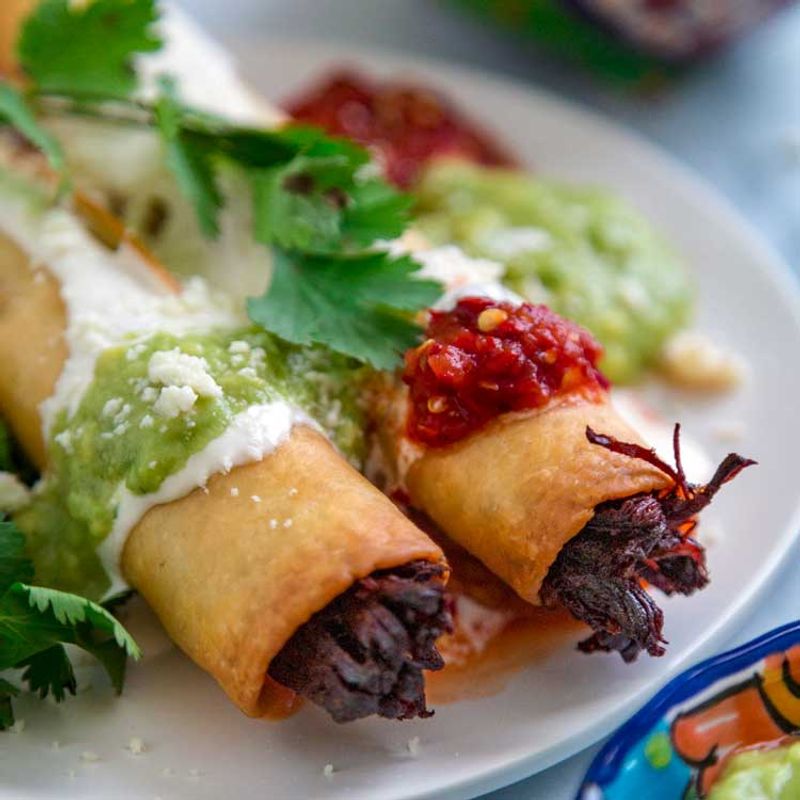 Crispy Beef Flautas