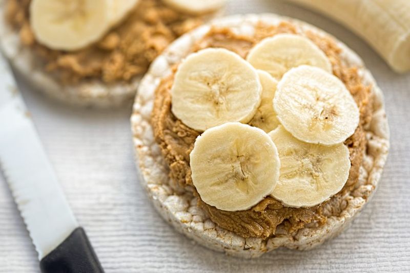 Rice Cake “Sandwiches” With Almond Butter And Banana