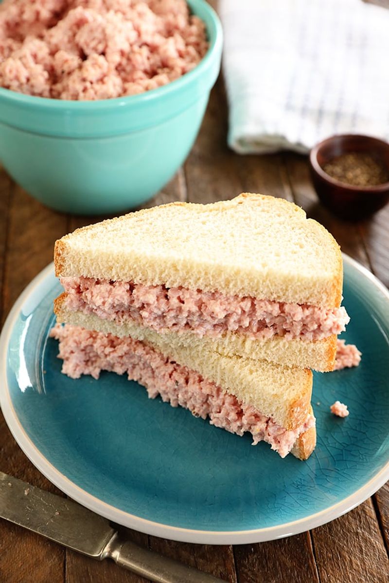Deviled Ham Spread Sandwiches