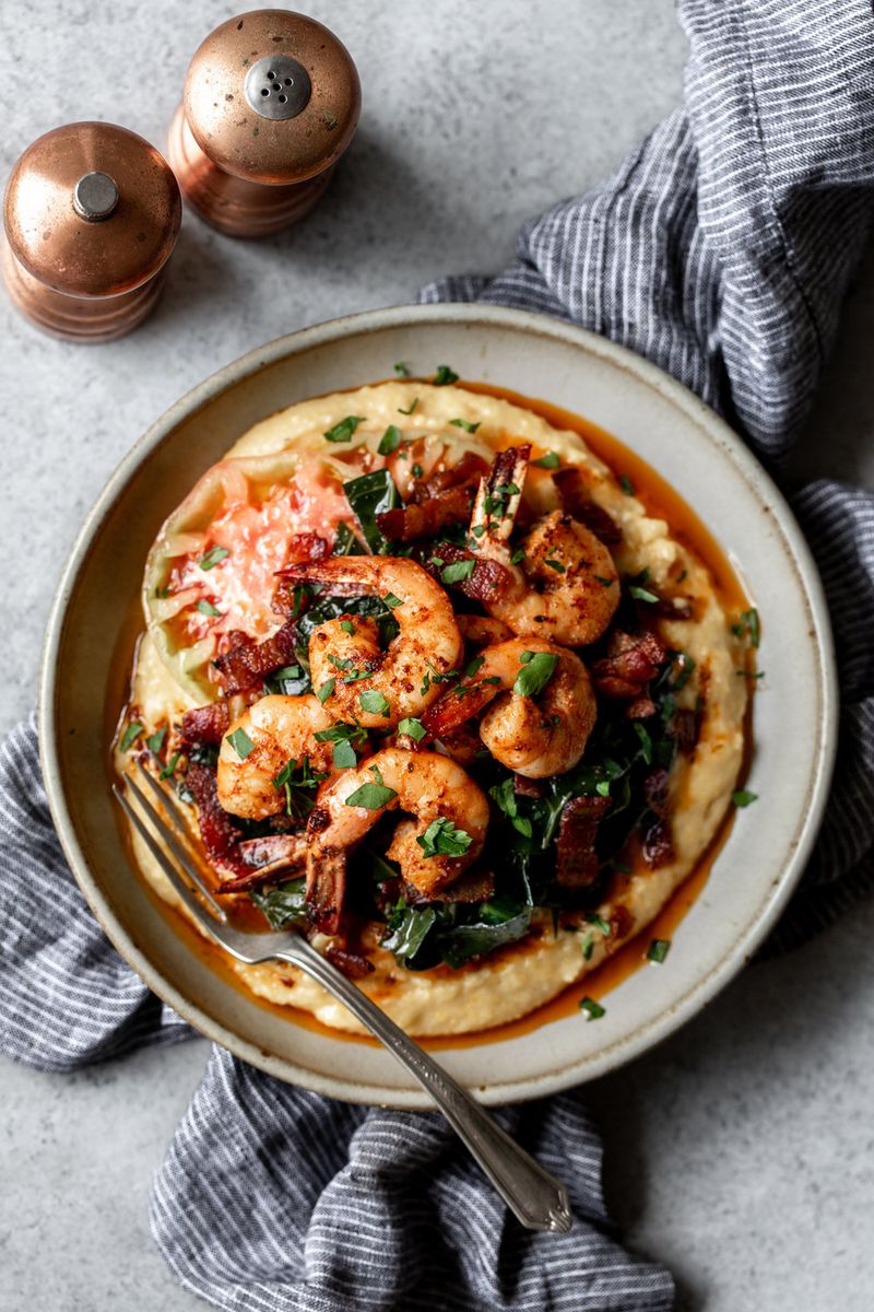 Shrimp And Grits With Bacon
