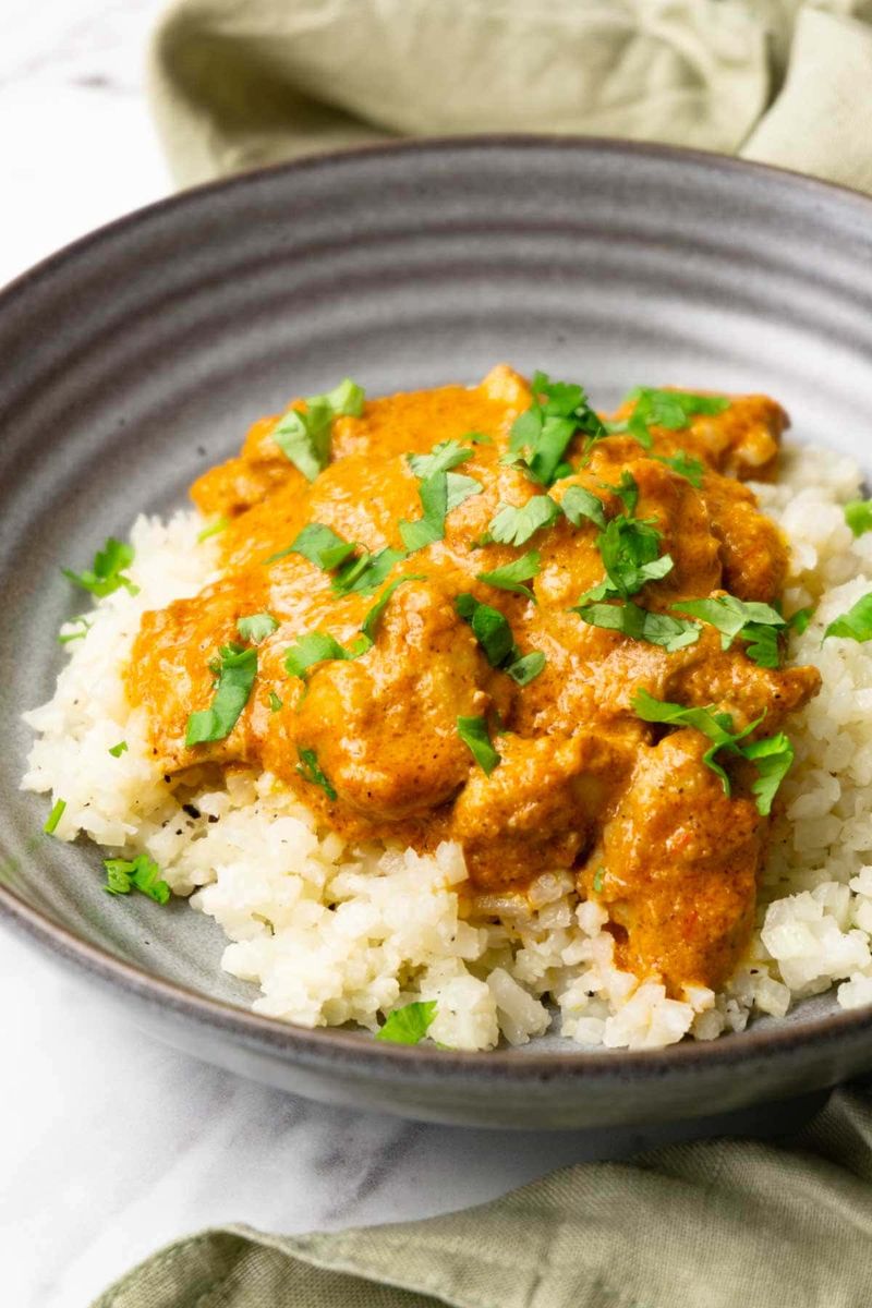 Butter Chicken With Cauliflower Rice – India