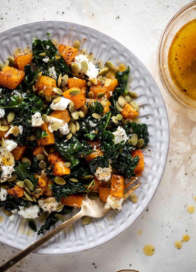 Roasted Butternut Squash And Kale Salad