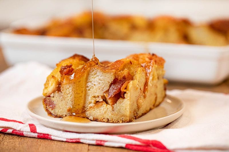 Maple-Bacon Bread Pudding