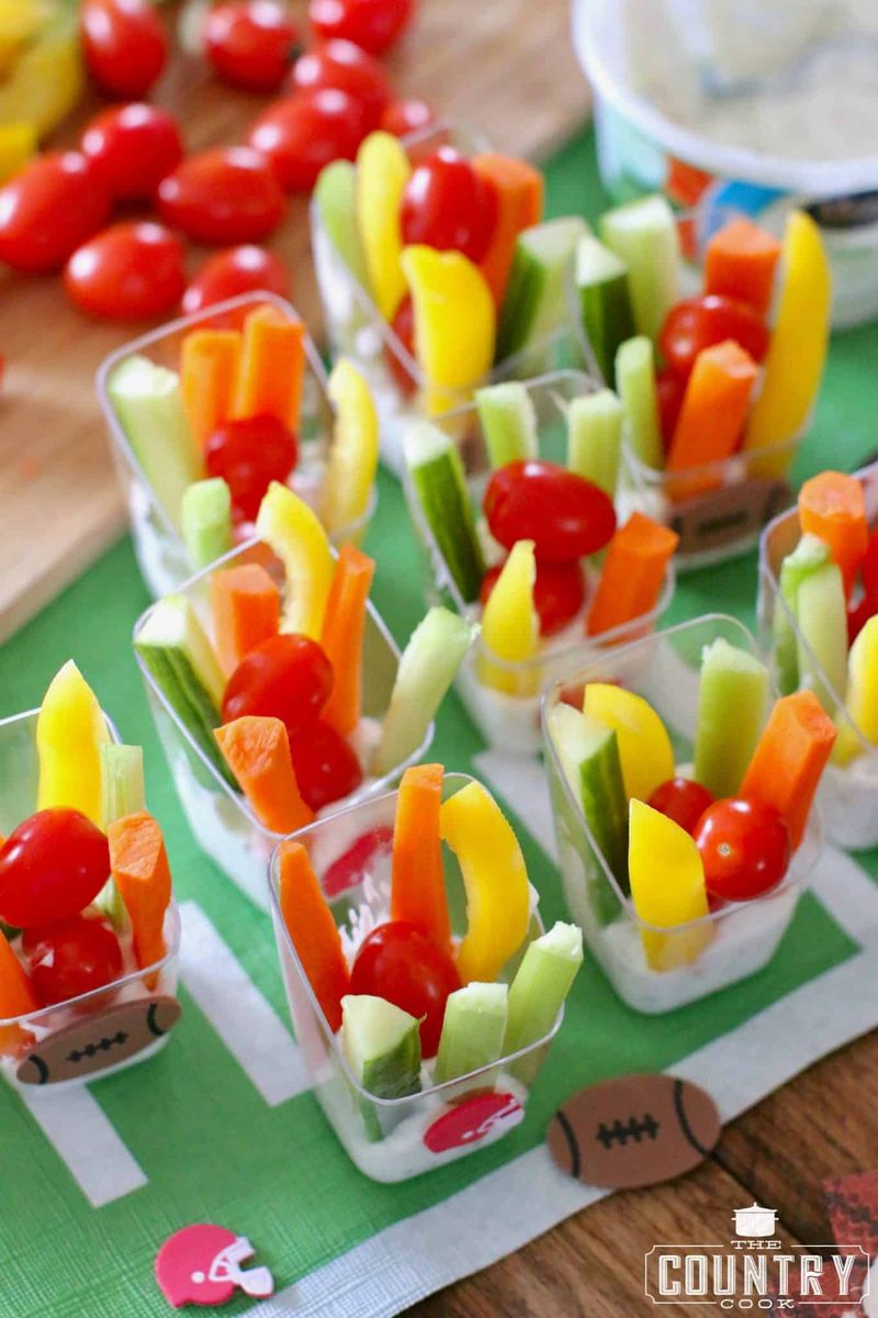 Veggie Cups With Dip
