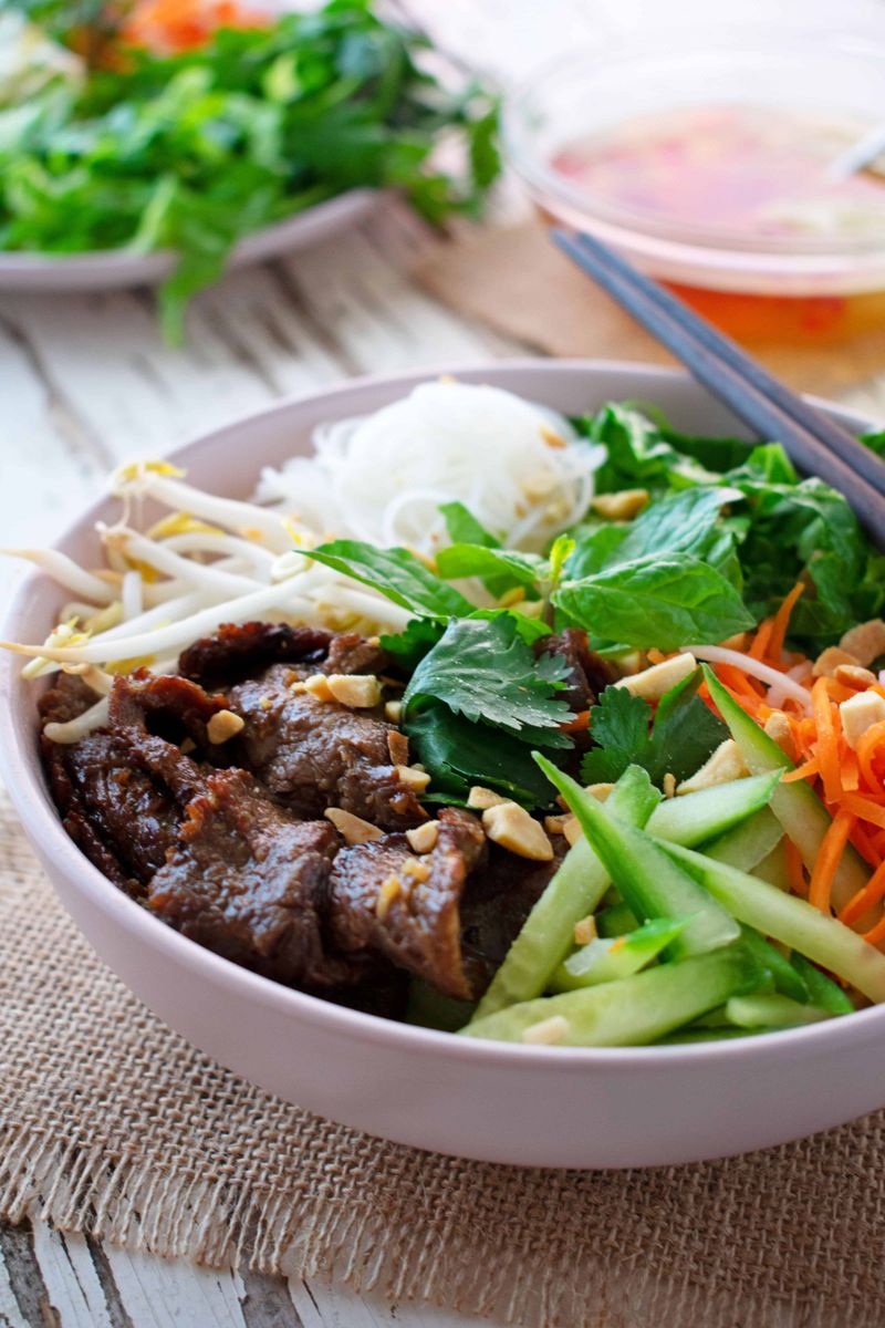 Vietnamese-Style Beef And Rice Noodle Salad