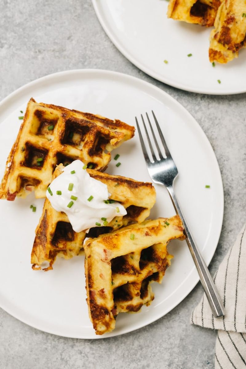 Mashed Potato Waffle Dippers