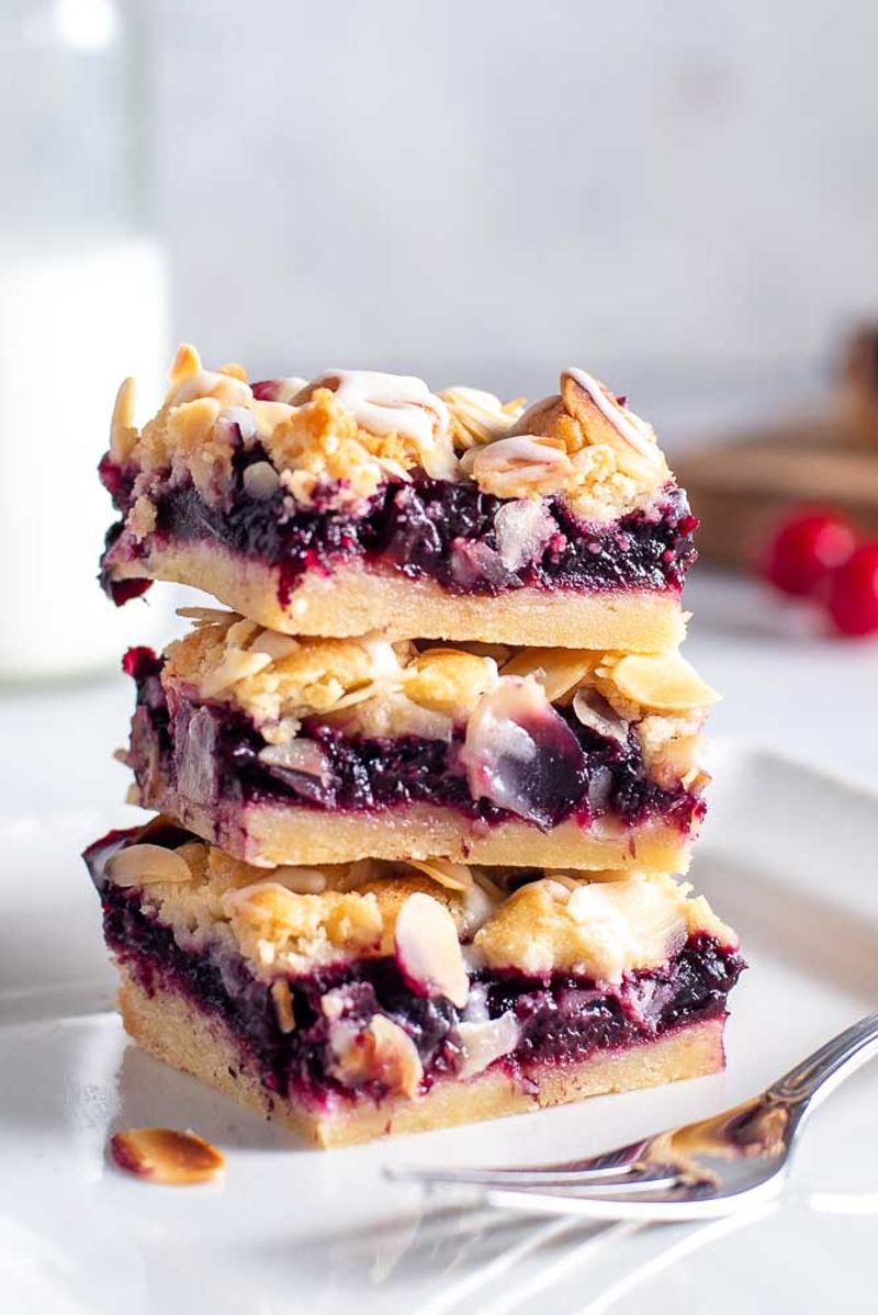 Cherry Almond Frangipane Bars