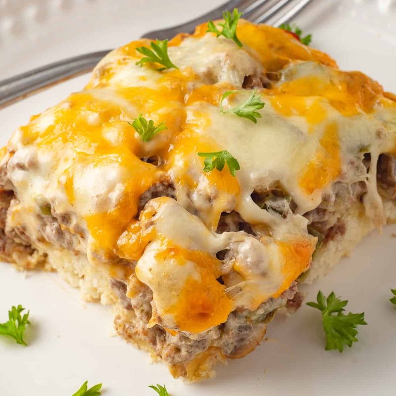 Philly Cheesesteak Casserole