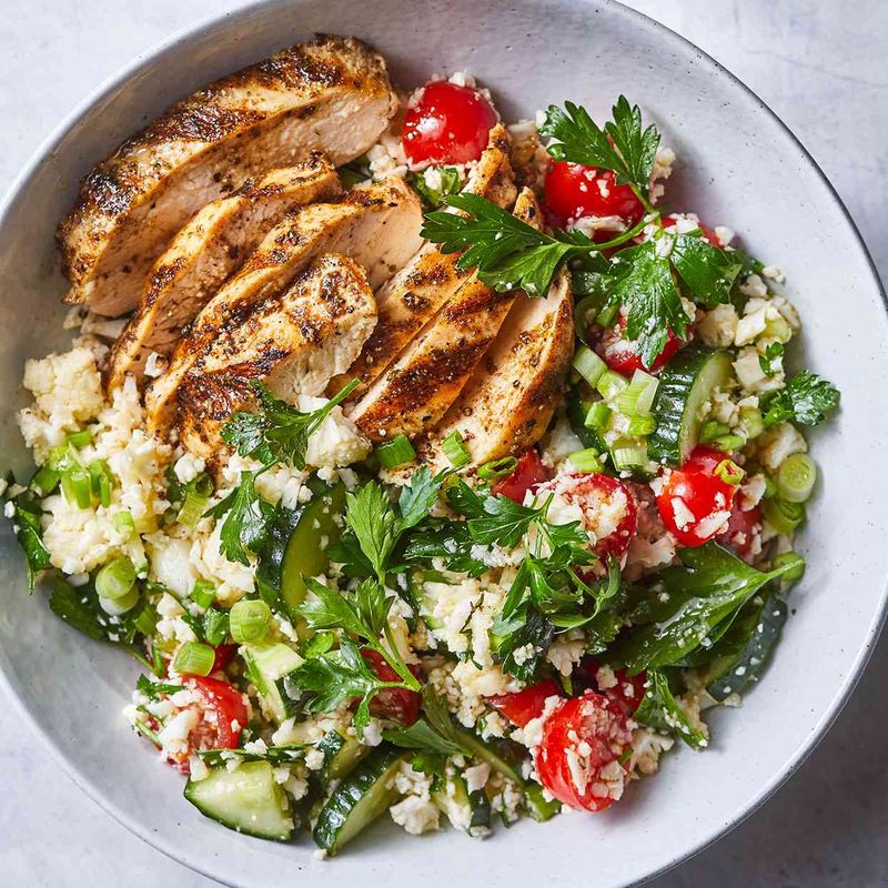 Mediterranean Cauliflower Rice Bowl