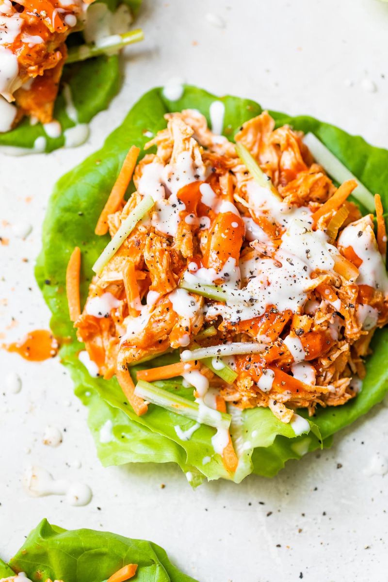 Buffalo Chicken Lettuce Wraps