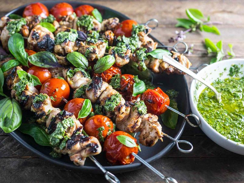 Grilled Lemon Herb Chicken Skewers
