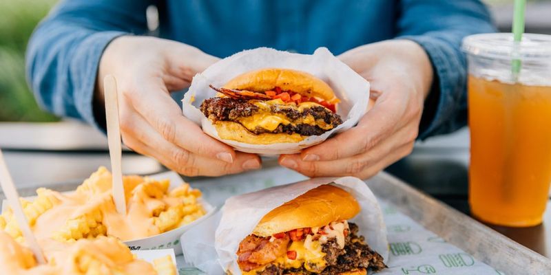 Fast Food Burgers And Fries