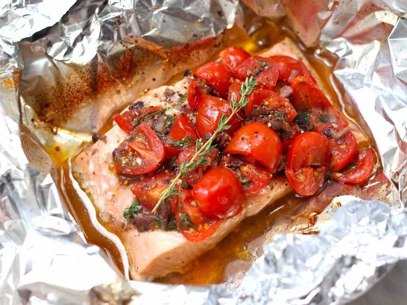 Mediterranean Salmon Foil Packets