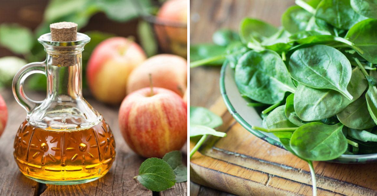 vinegar and leafy greens