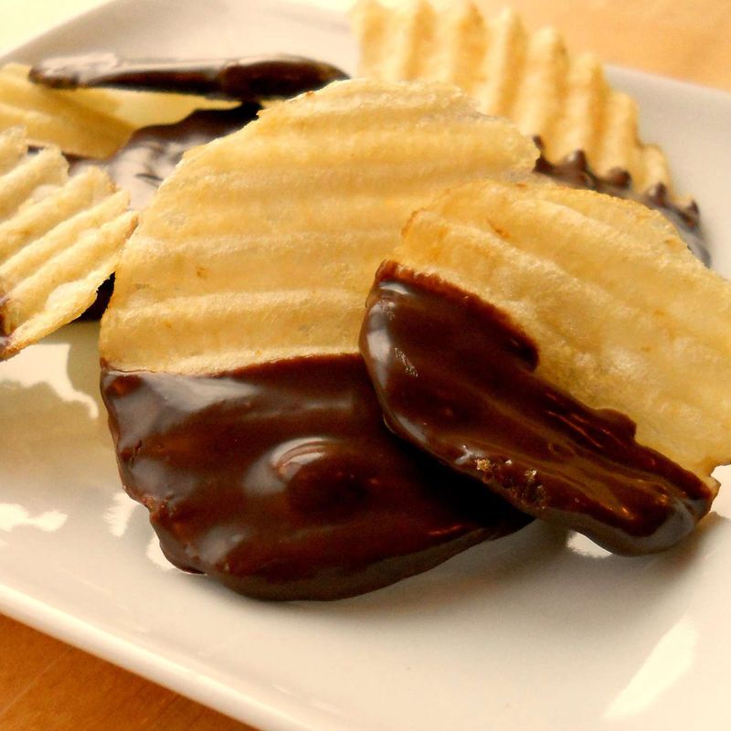 Midnight Chocolate-Covered Potato Chips