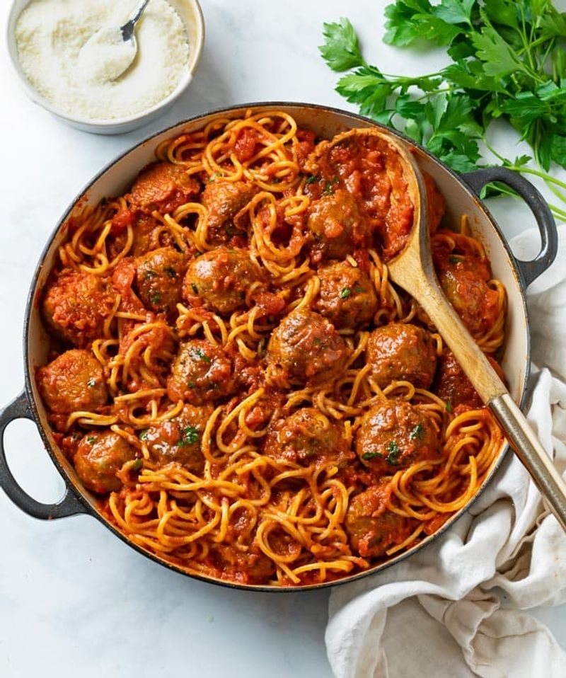 Cheeseburger Spaghetti Meatballs