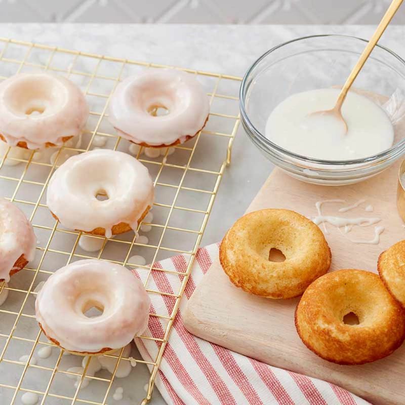 Vanilla Glazed Baked Donuts