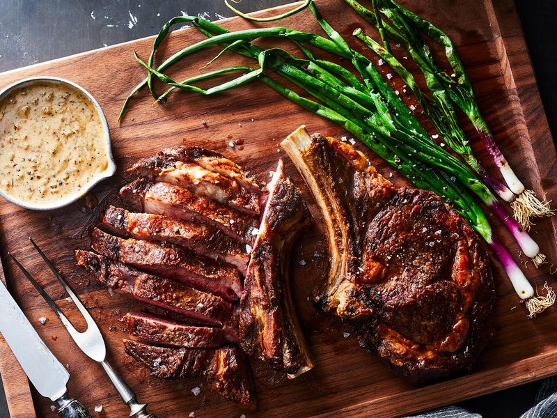 Bourbon-Glazed Ribeye Steaks