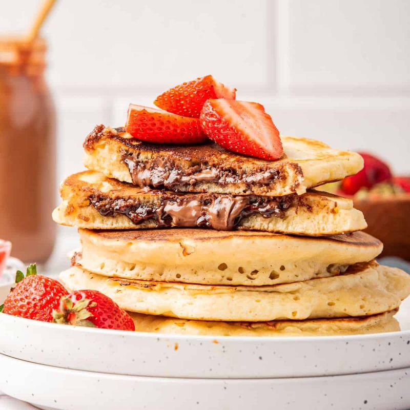 Nutella-Stuffed Pancakes