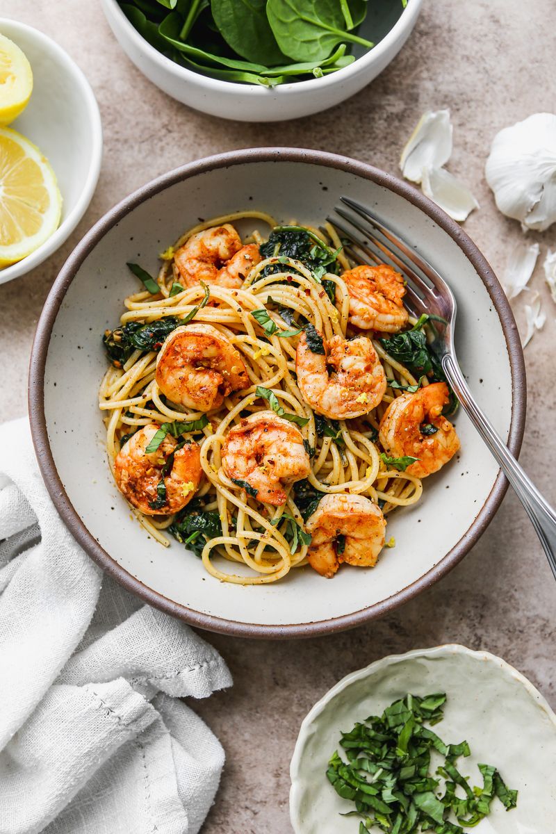 Lemon Garlic Shrimp Pasta