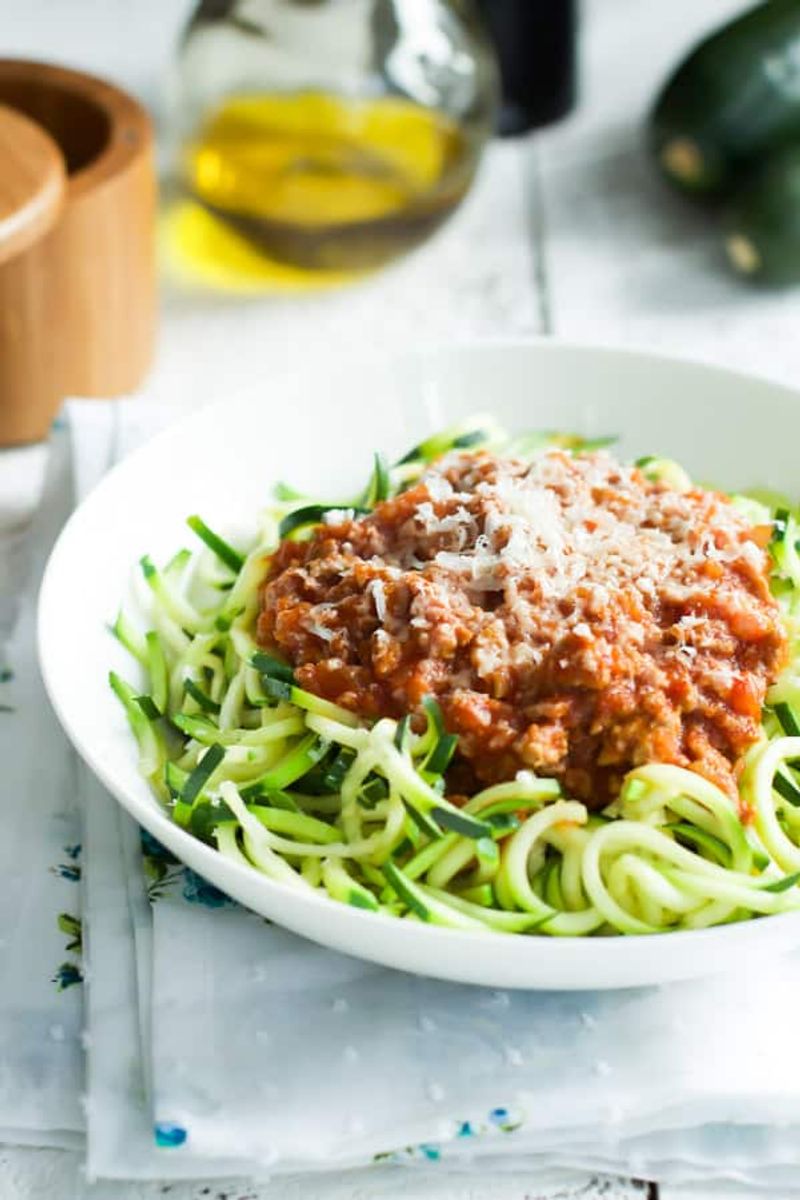 Zucchini Noodles With Turkey Sausage