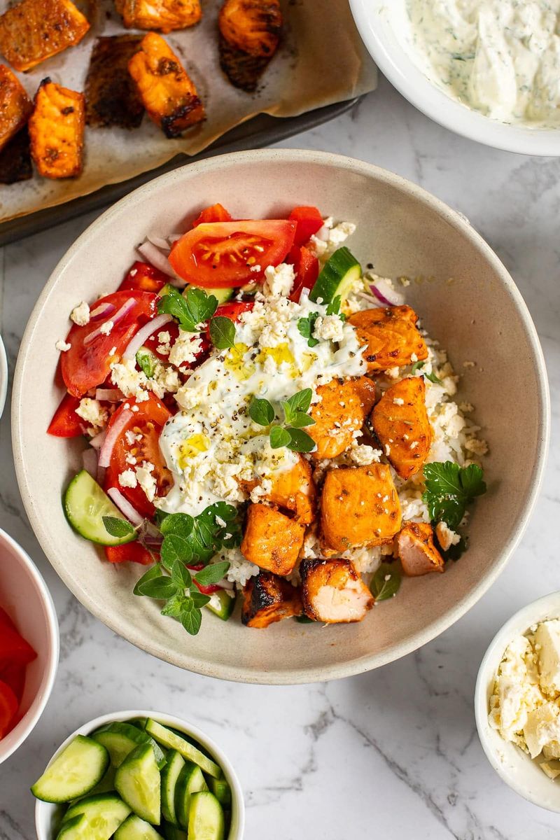 Mediterranean Salmon Bowl