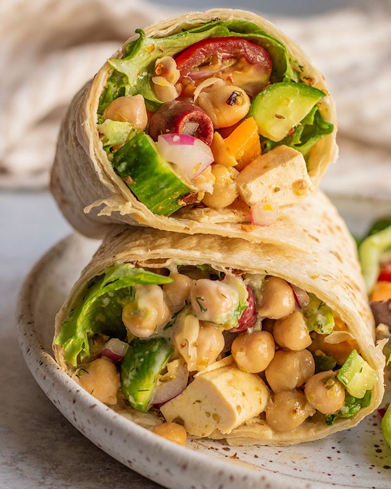Mediterranean Chickpea Wrap