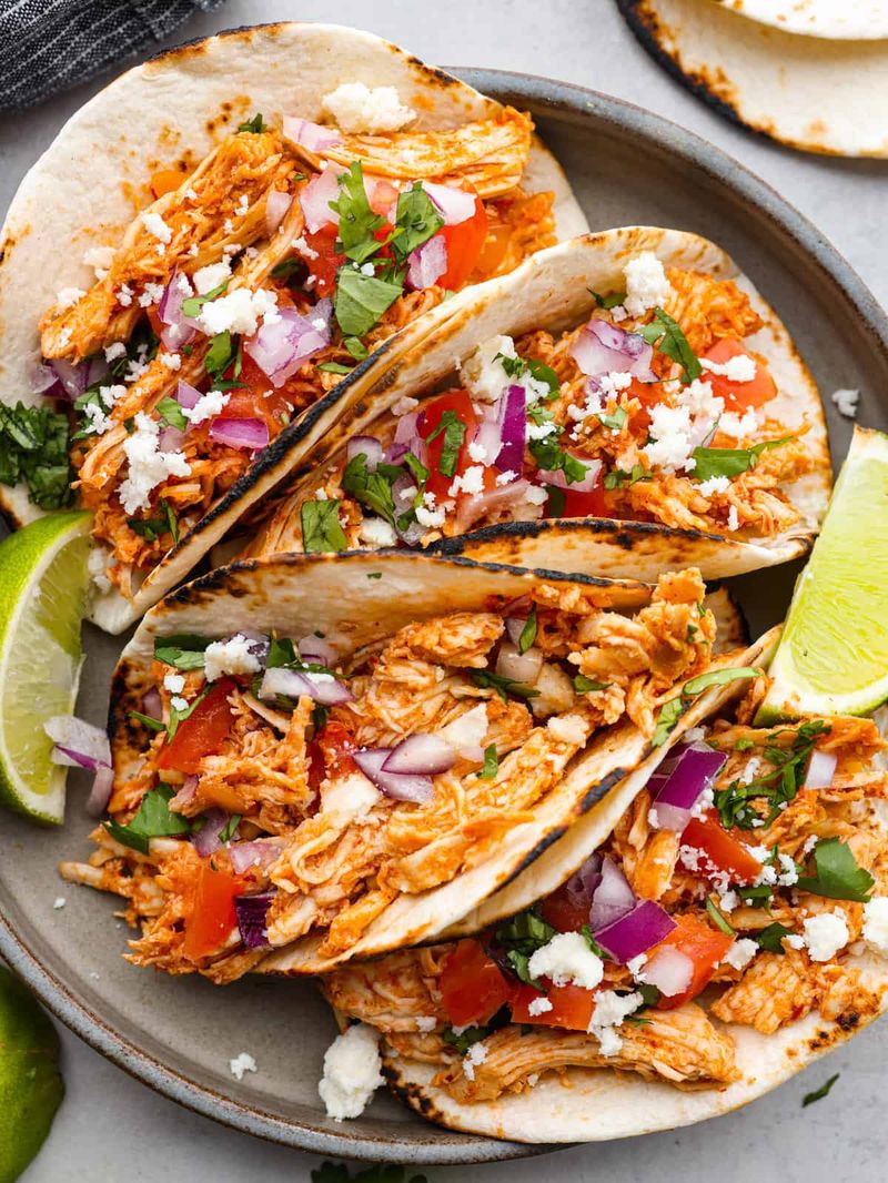 Simmer With Shredded Chicken For Instant Tacos