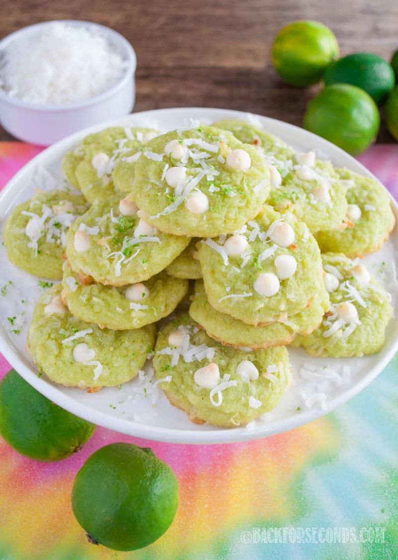 Coconut Lime Sour Cream Cookies