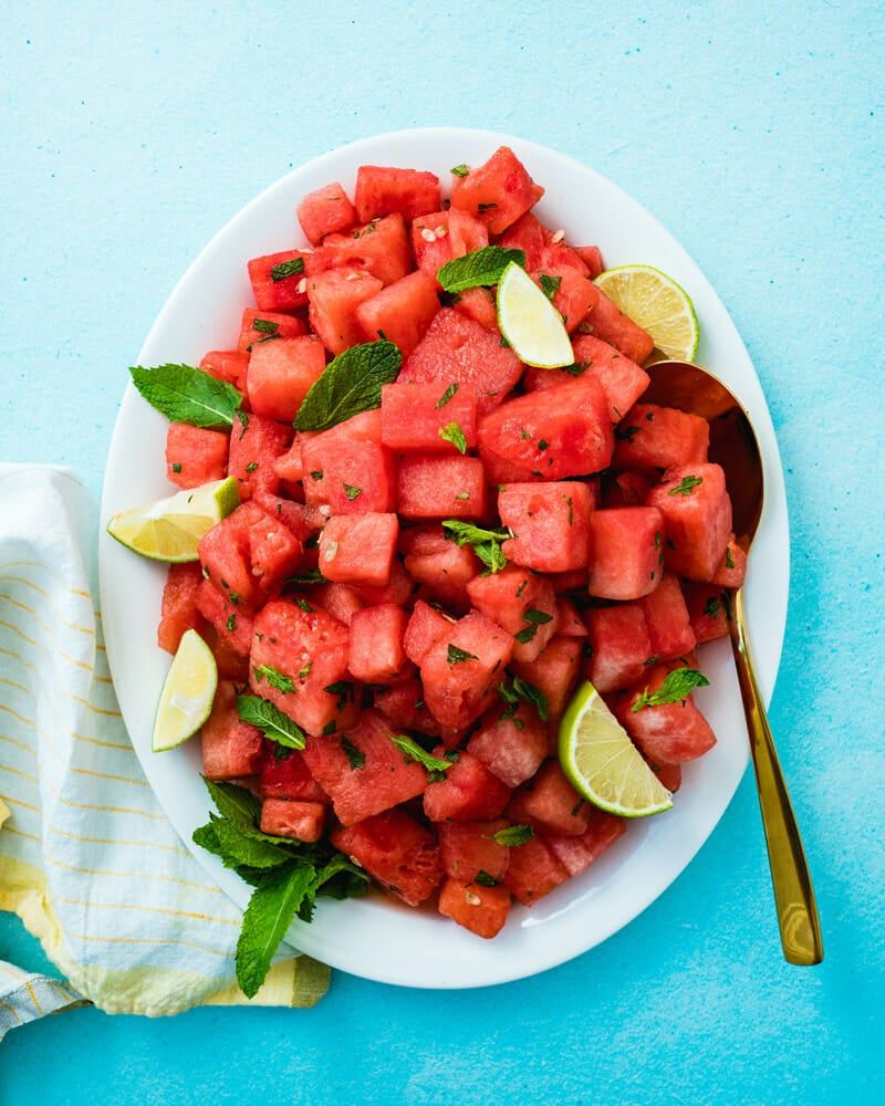 Watermelon Mint Salad With Lime