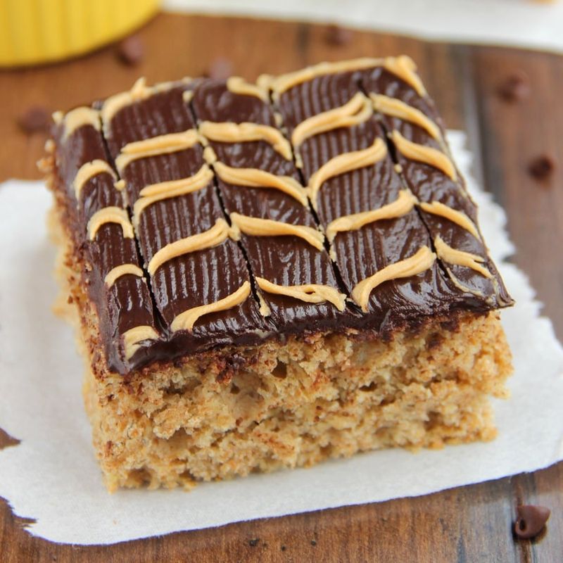 Banana Peanut Butter Snack Cake