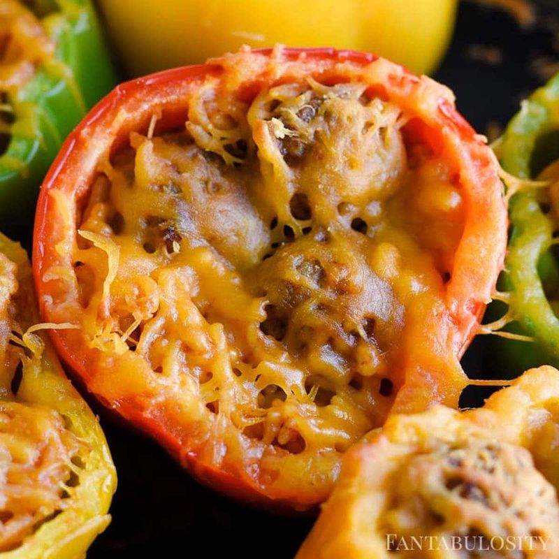 Smoky Barbecue Meatball Stuffed Peppers