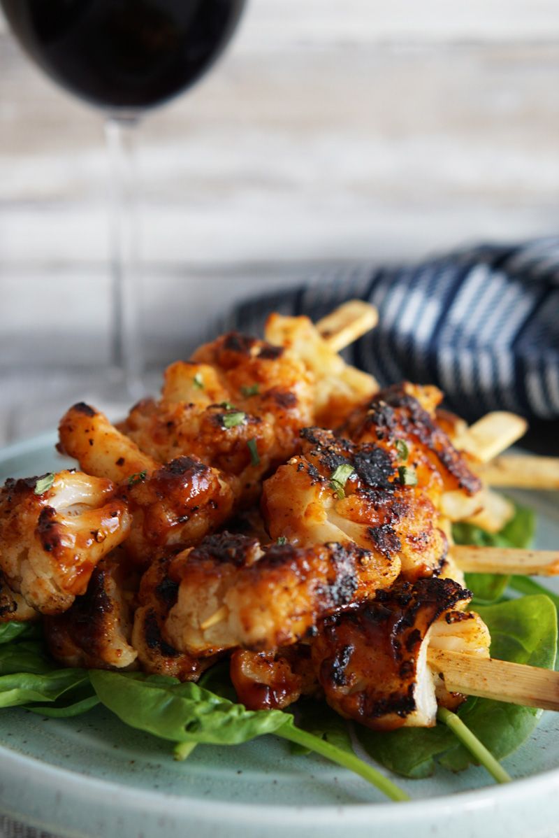 BBQ Cauliflower Skewers