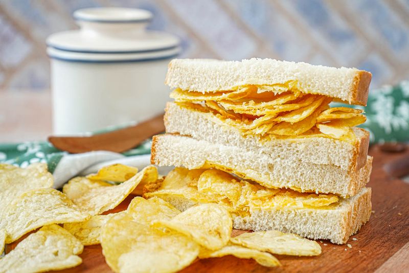Potato Chips On Sandwiches