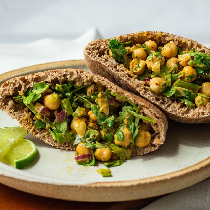 Curried Chickpea Salad Pocket