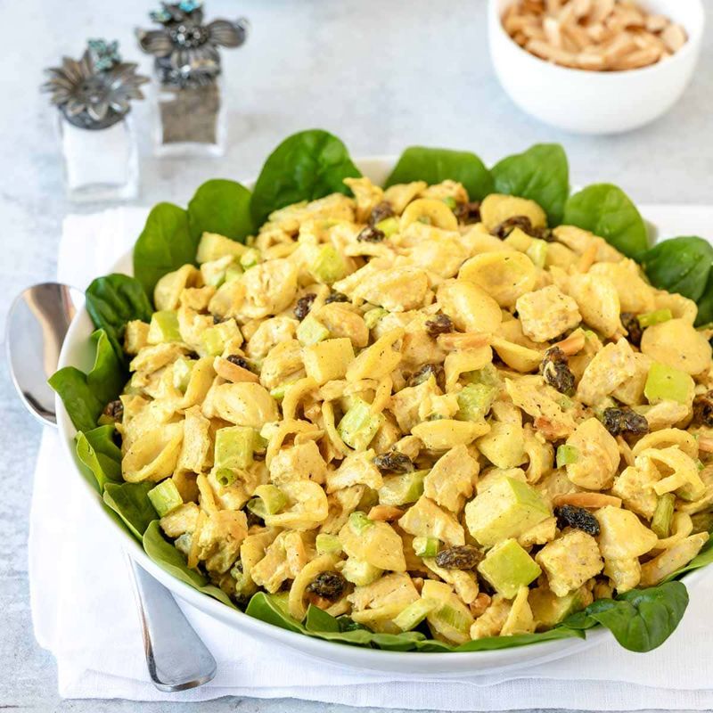 Curry Chicken Apple Bowtie Bonanza