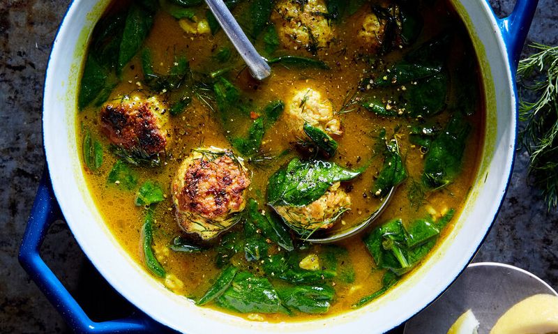 Mediterranean Meatball Soup