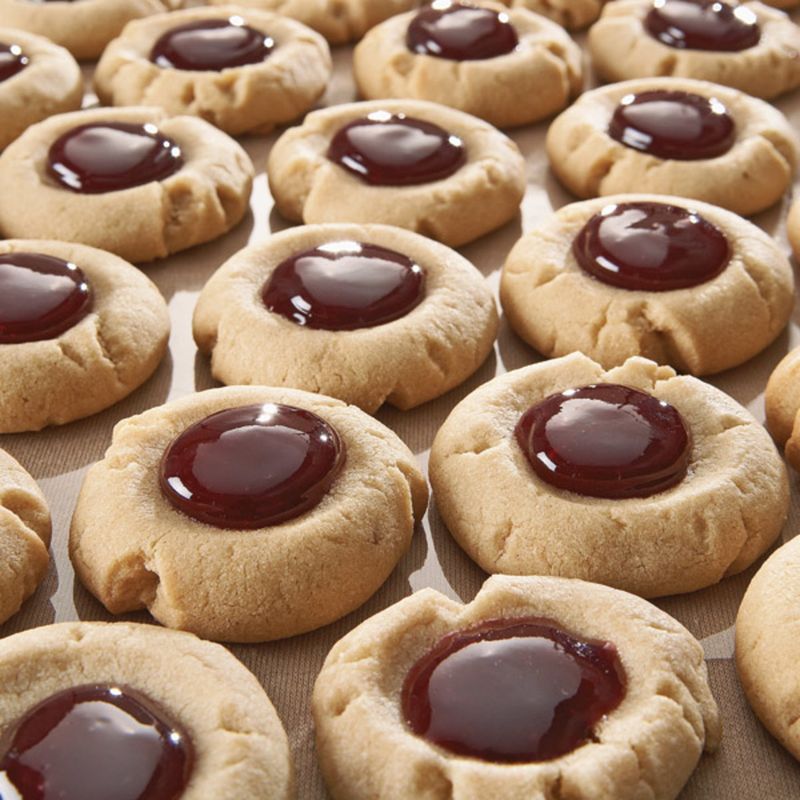 Peanut Butter And Jelly Thumbprint Cookies