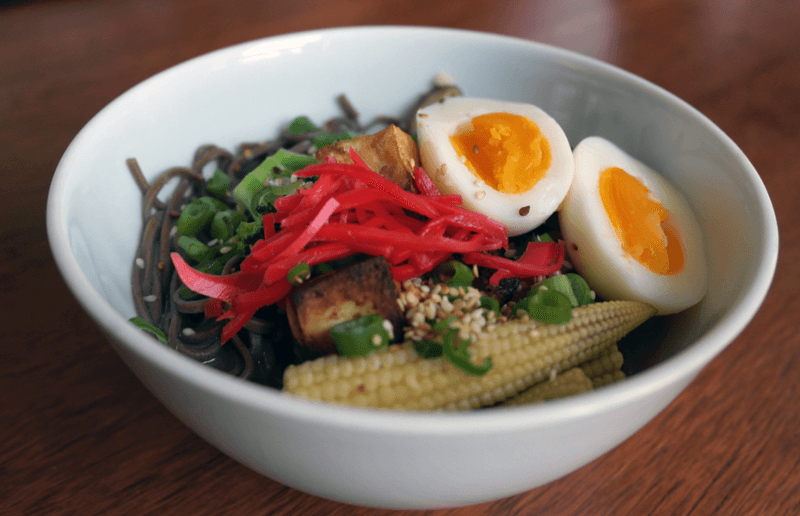 Ramen With Baby Corn And Soft-Boiled Egg