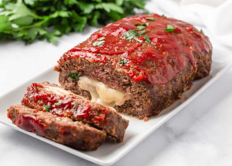 Italian Mozzarella-Stuffed Meatloaf