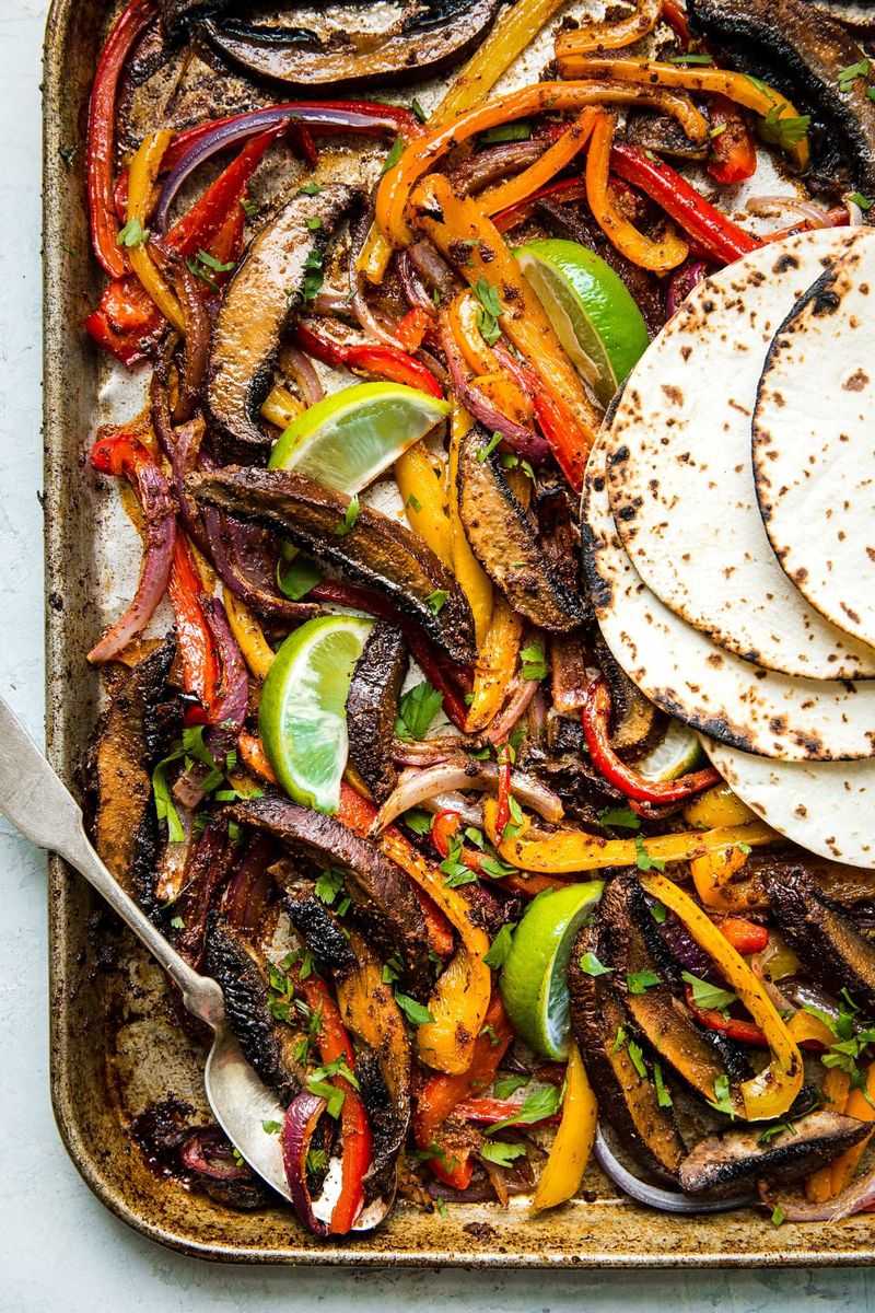 Portobello Mushroom Fajita Lettuce Wraps