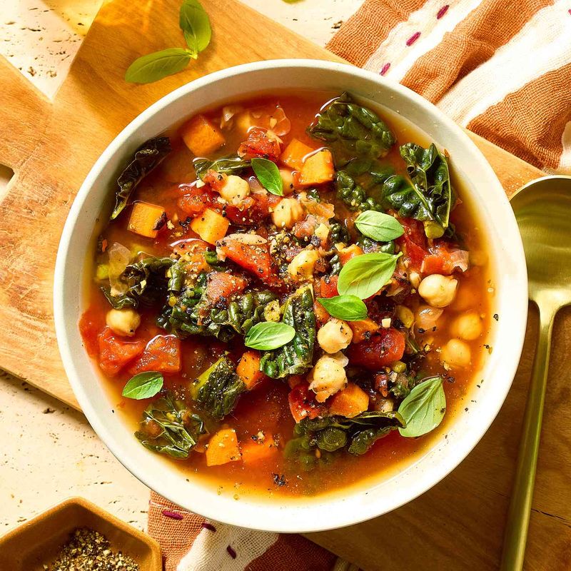 Spiced Chickpea And Spinach Stew