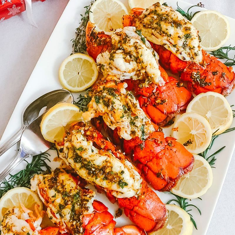 Lobster Tails With Garlic-Parmesan Butter