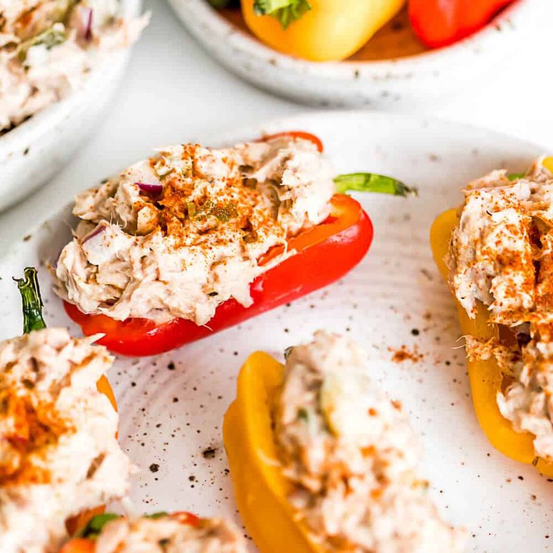 Tuna-Stuffed Mini Bell Peppers